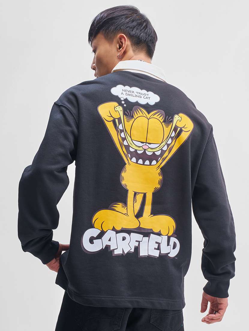 men printed long sleeve regular fit sweatshirt