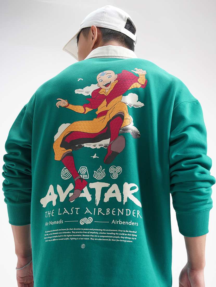 men printed long sleeve regular fit sweatshirt