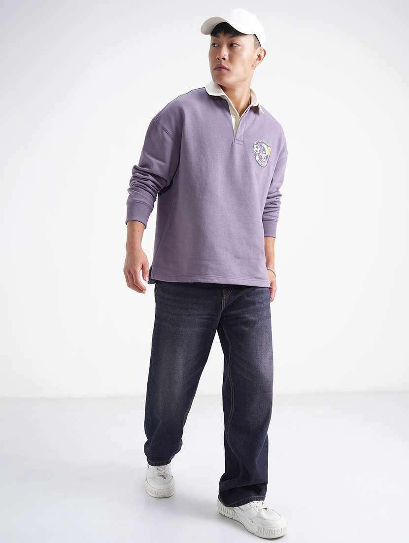 men printed long sleeve regular fit sweatshirt - 22504651 -  Standard Image - 5