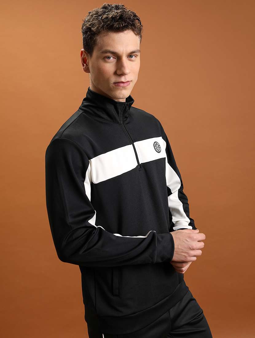 men color block long sleeve regular fit sweatshirt - 22504655 -  Standard Image - 3