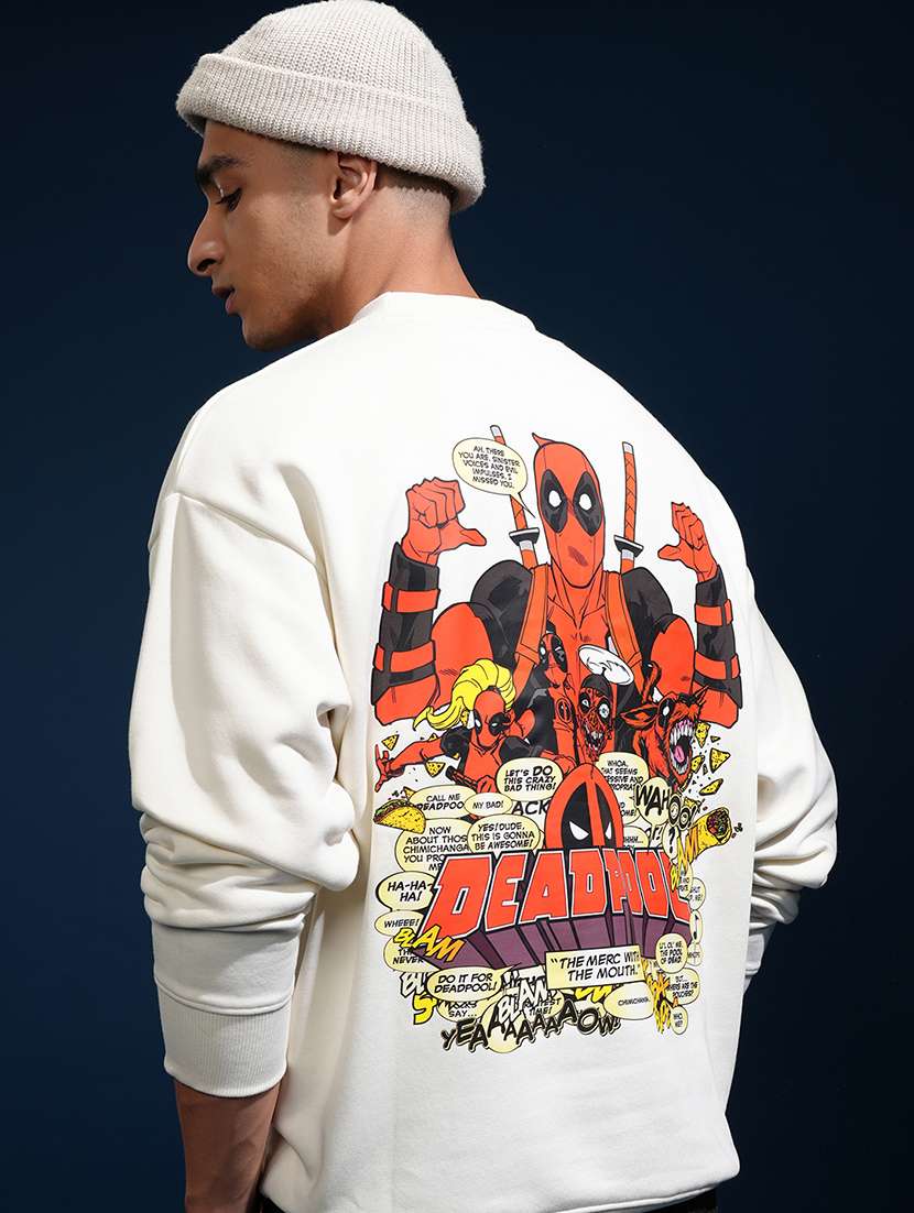 men printed long sleeve regular fit sweatshirt