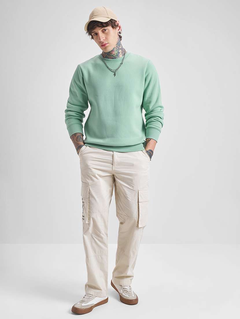 men solid long sleeve regular fit sweatshirt - 22504679 -  Standard Image - 5