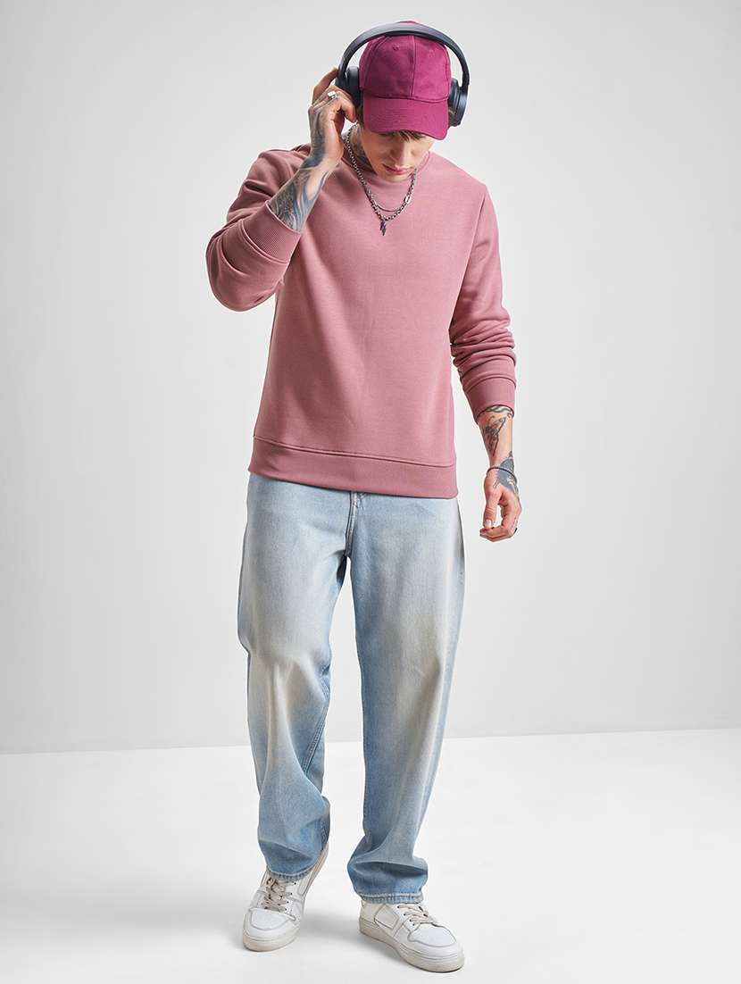 men solid long sleeve regular fit sweatshirt - 22504681 -  Standard Image - 5