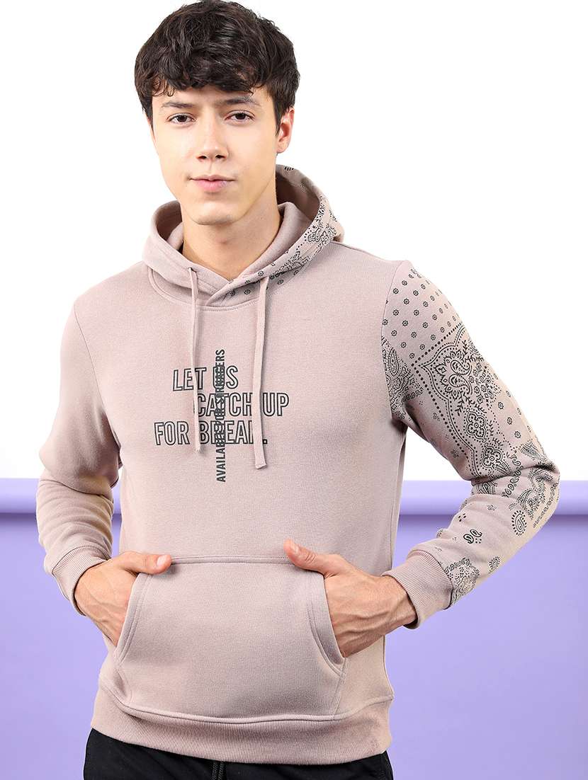 men printed long sleeve regular fit sweatshirt