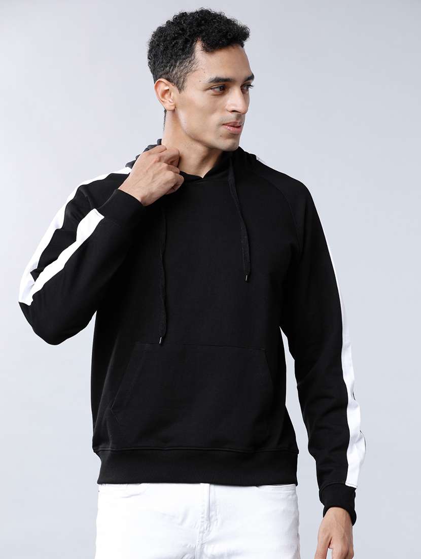 men taped long sleeve regular fit sweatshirt
