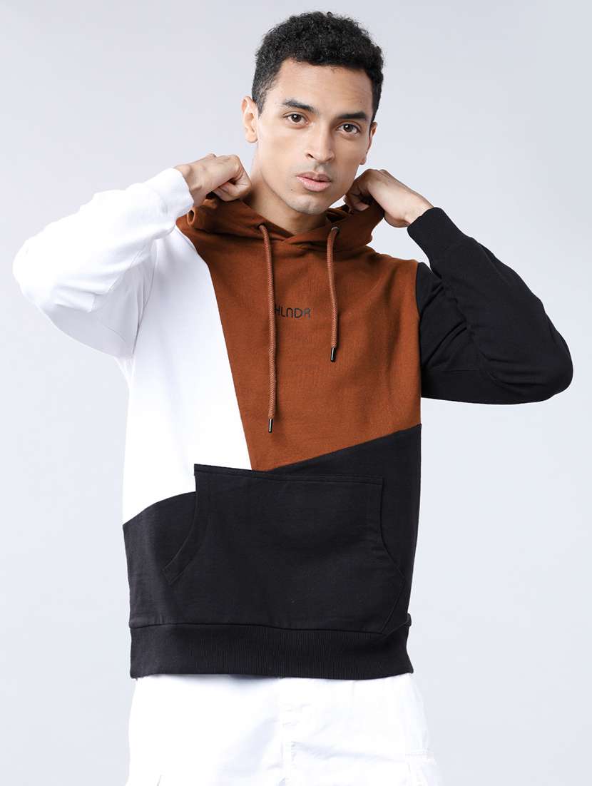 men color block long sleeve regular fit sweatshirt
