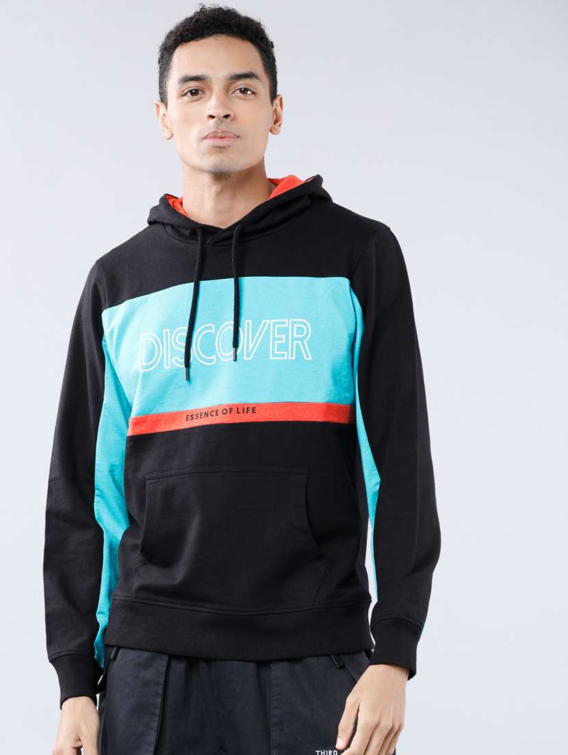 men color block long sleeve regular fit sweatshirt