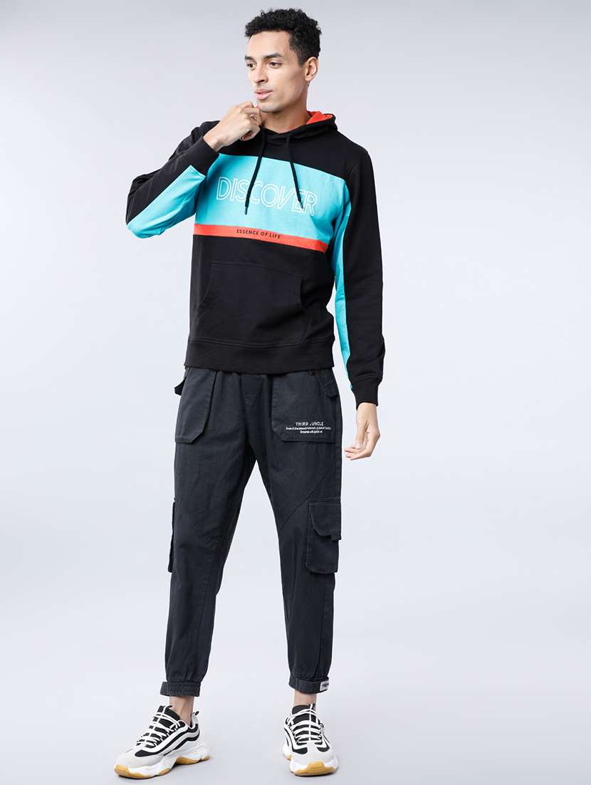 men color block long sleeve regular fit sweatshirt - 22504691 -  Standard Image - 5