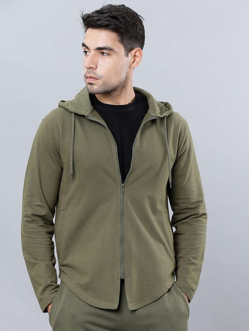 men solid long sleeve regular fit sweatshirt