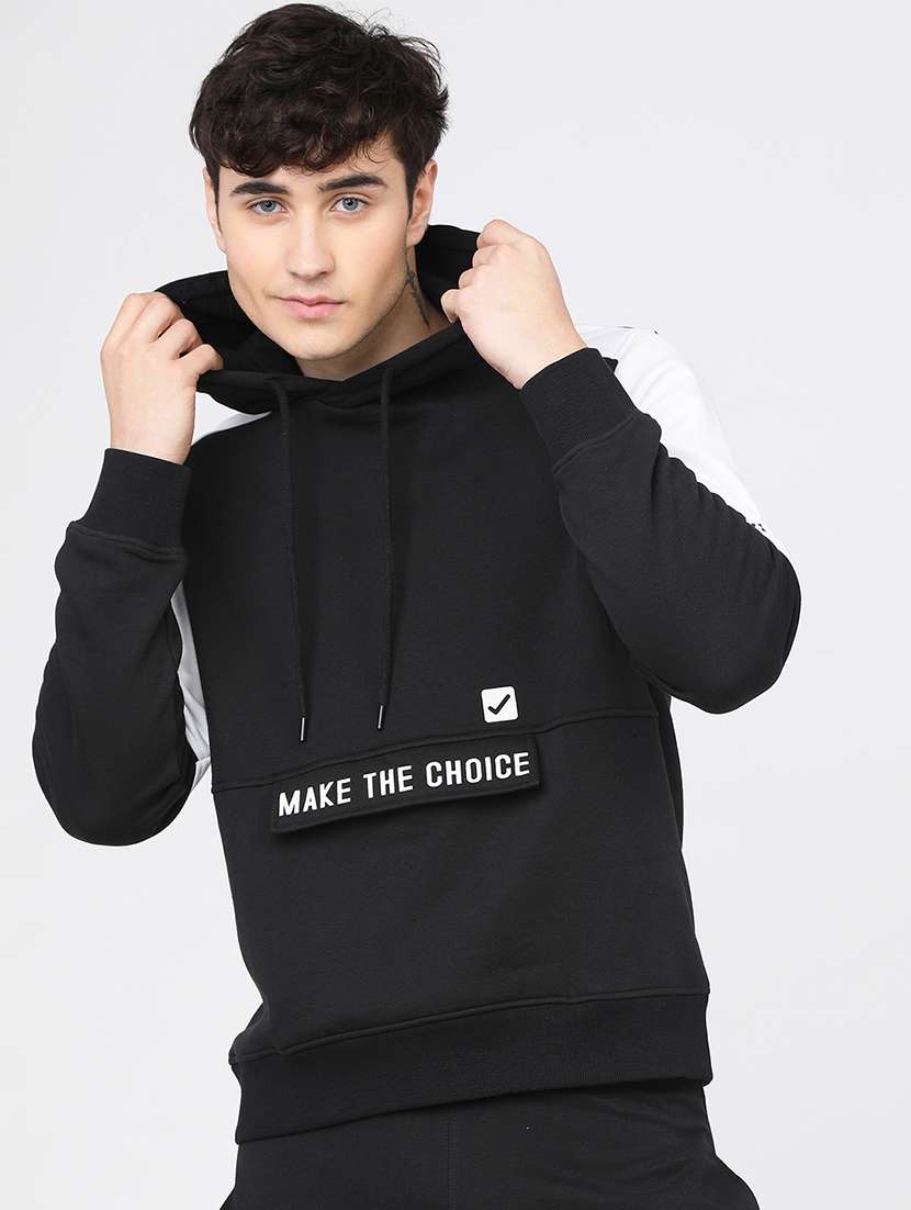 men color block long sleeve regular fit sweatshirt