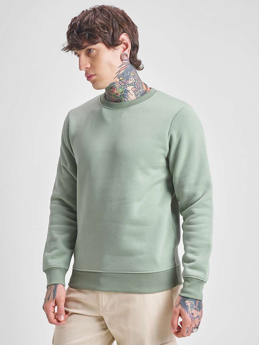 men solid long sleeve regular fit sweatshirt - 22504697 -  Standard Image - 3