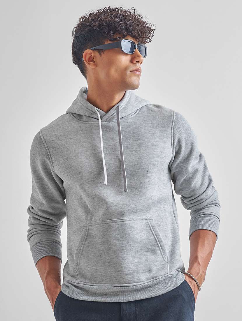 men solid long sleeve regular fit sweatshirt