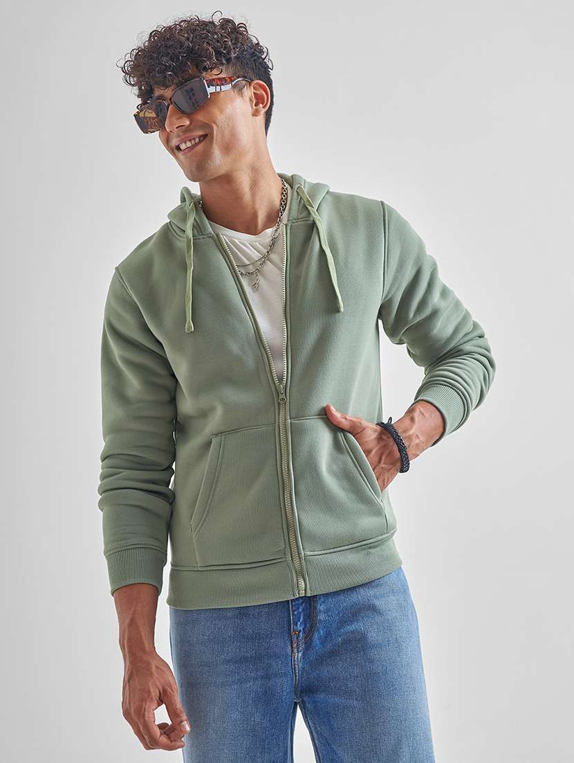 men solid long sleeve regular fit sweatshirt
