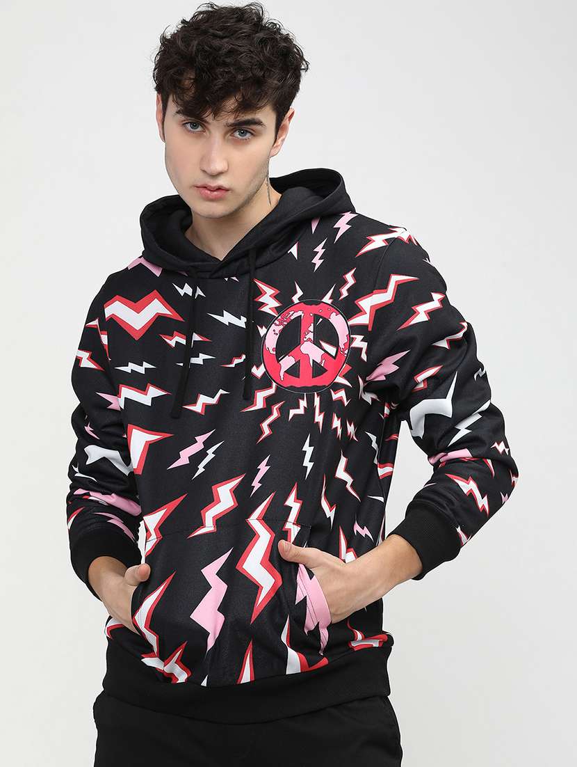 men printed long sleeve regular fit sweatshirt
