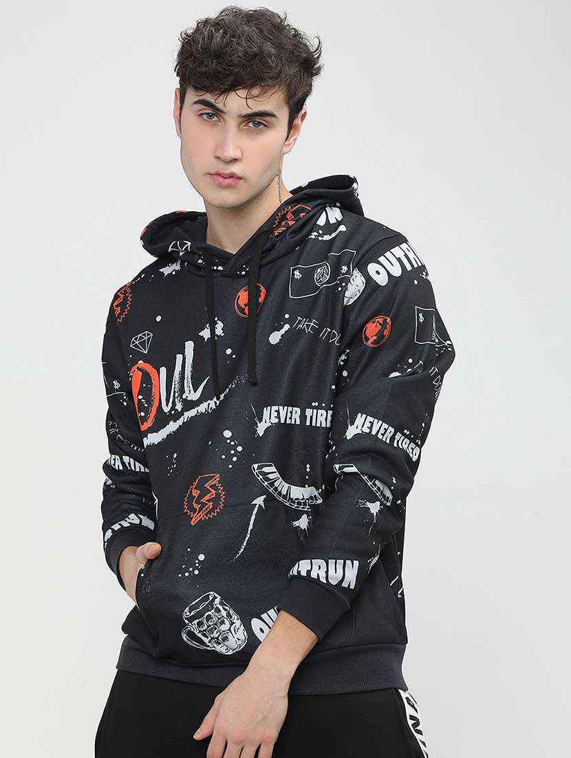 men printed long sleeve regular fit sweatshirt