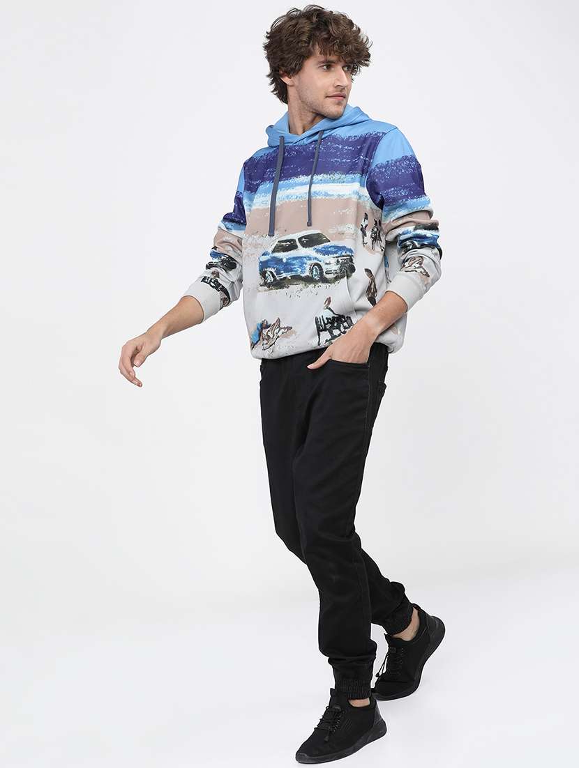 men printed long sleeve regular fit sweatshirt - 22504708 -  Standard Image - 5
