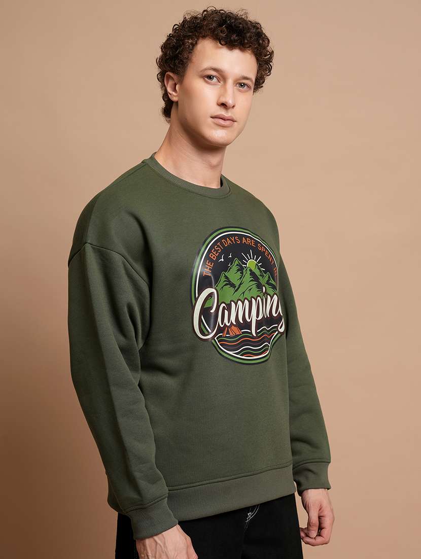 men printed long sleeve regular fit sweatshirt - 22504718 -  Standard Image - 3