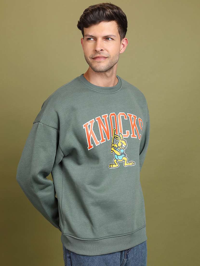 men printed long sleeve regular fit sweatshirt - 22504719 -  Standard Image - 3