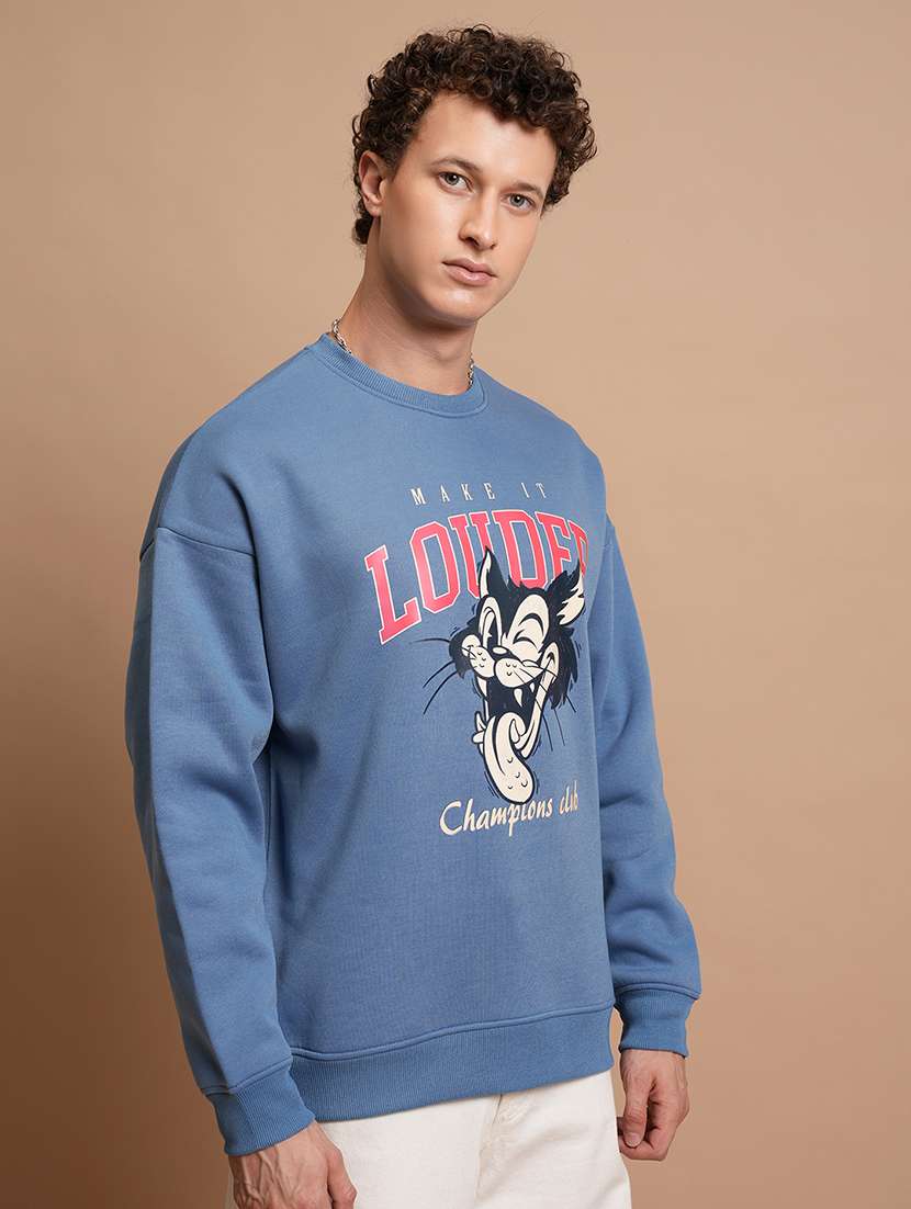 men printed long sleeve regular fit sweatshirt - 22504720 -  Standard Image - 3