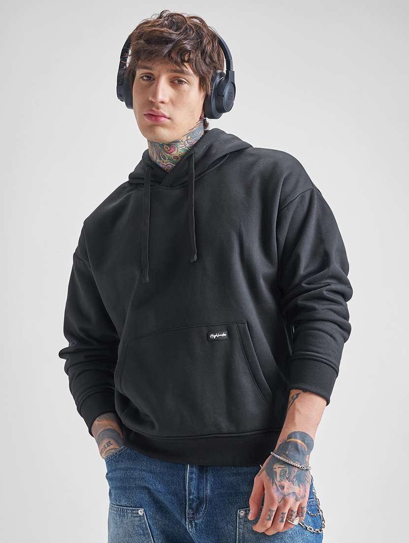 men solid long sleeve regular fit sweatshirt