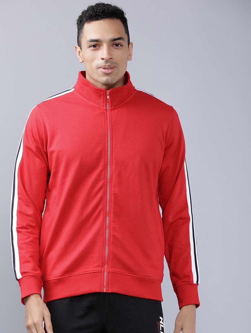 men taped long sleeve regular fit sweatshirt