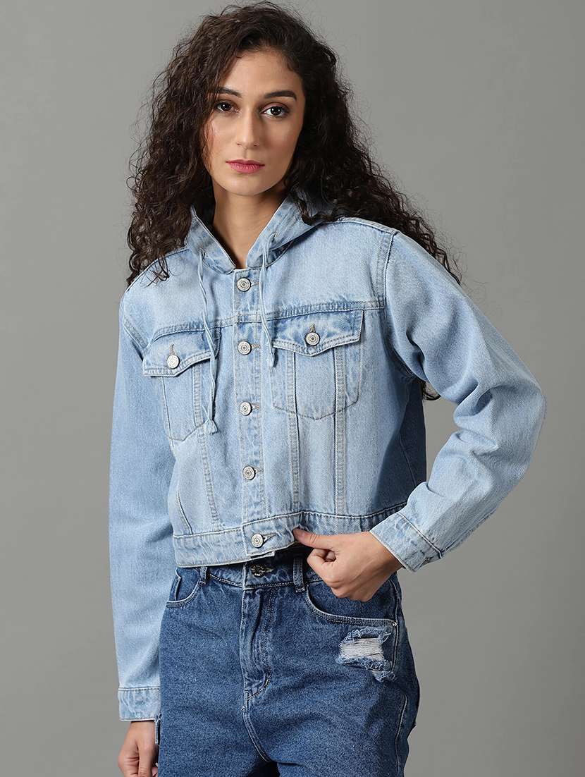 women washed long sleeves hooded jacket - 22504779 -  Standard Image - 3