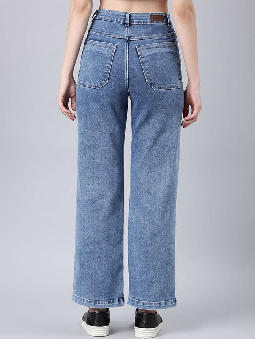 women distressed mid rise straight fit jeans - 22504802 -  Standard Image - 3