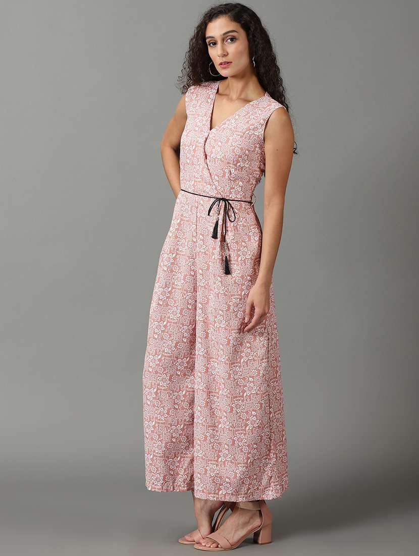 Women Printed Sleeveless Full Leg Jumpsuit - 22504811 -  Standard Image - 3