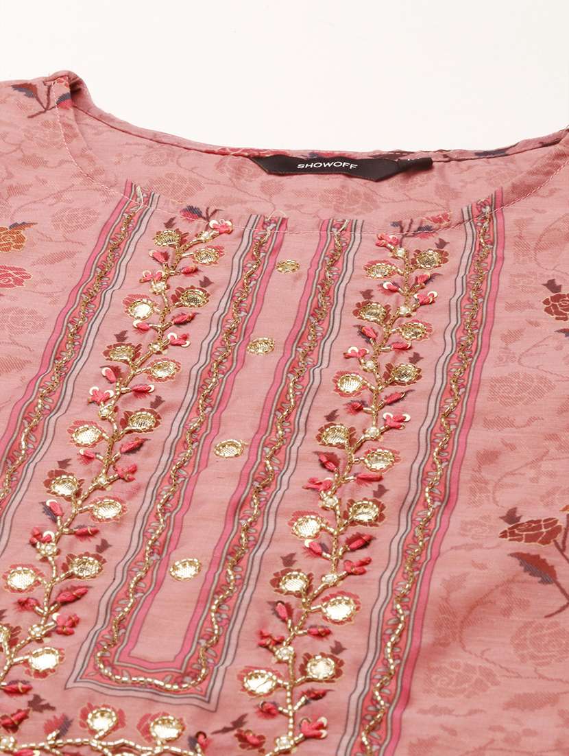 Women Printed Round Neck Kurta And Pant Set With Dupatta - 22504859 -  Standard Image - 5