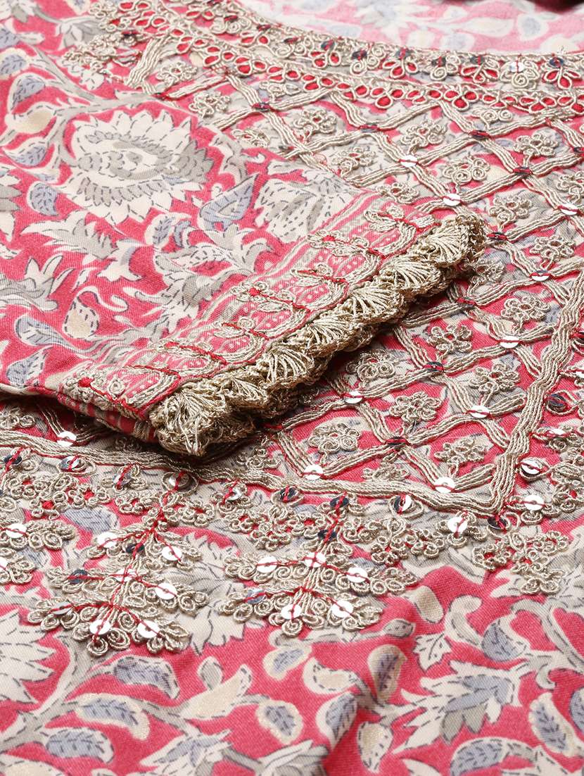 Women Printed Round Neck Kurta And Pant Set With Dupatta - 22504873 -  Standard Image - 8