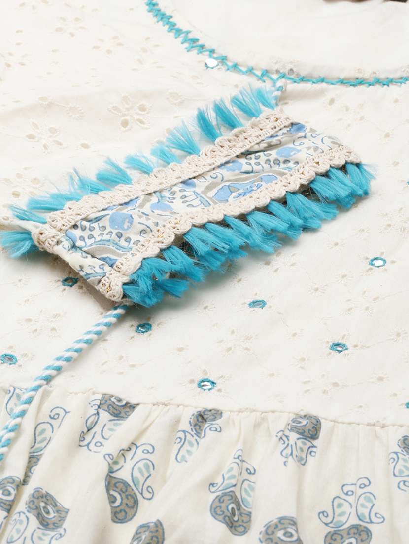 women printed round neck kurta and pant set with dupatta - 22504874 -  Standard Image - 8
