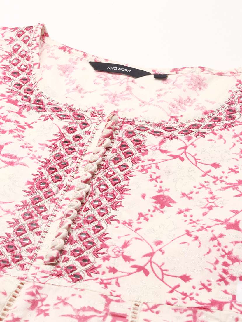 Women Printed Round Neck Kurta And Pant Set With Dupatta - 22504884 -  Standard Image - 5