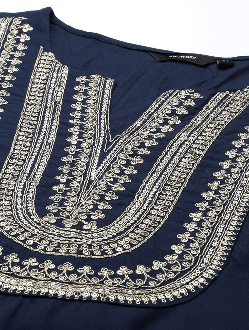 Women Embroidered Notch Neck Kurta And Pant Set With Dupatta - 22504886 -  Standard Image - 5