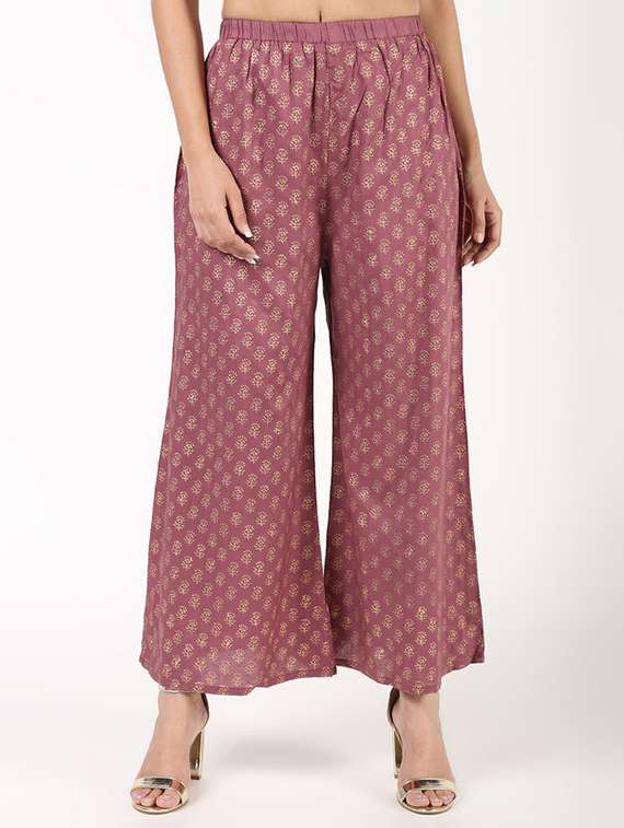 Women Printed Roll Up Sleeve Kurta Palazzo Set - 22504913 -  Standard Image - 5