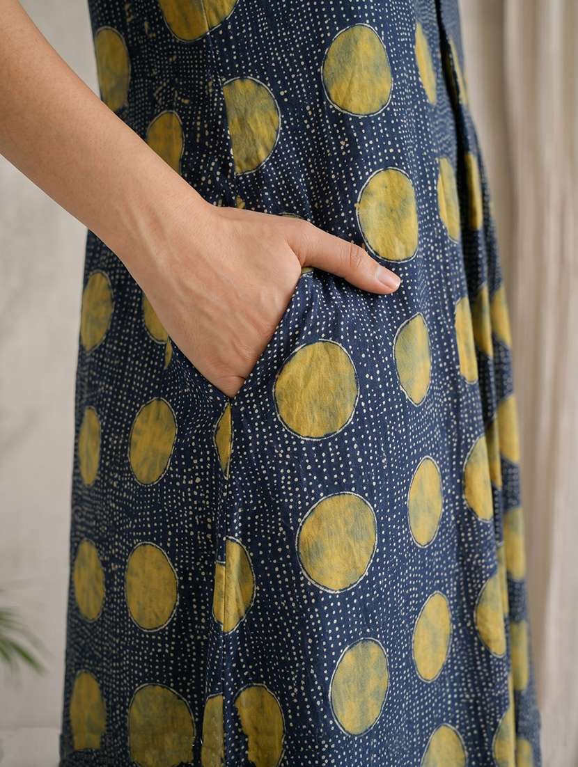 women printed collared a-line dress - 22504959 -  Standard Image - 5