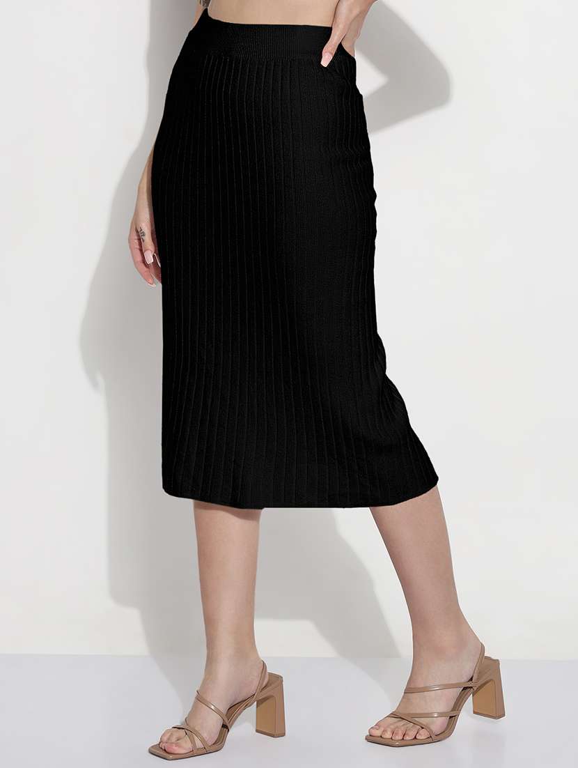 women self design mid rise midi pencil skirt - 22504980 -  Standard Image - 3