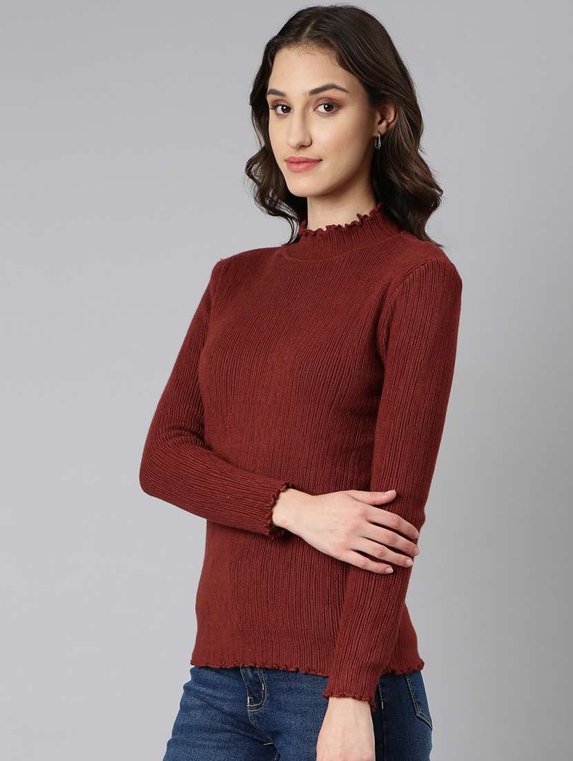 women self design long sleeve pullover - 22504982 -  Standard Image - 3
