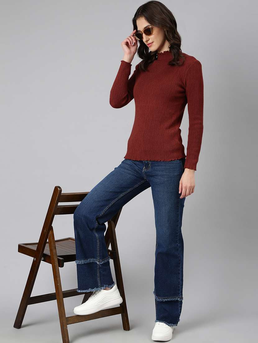 women self design long sleeve pullover - 22504982 -  Standard Image - 5