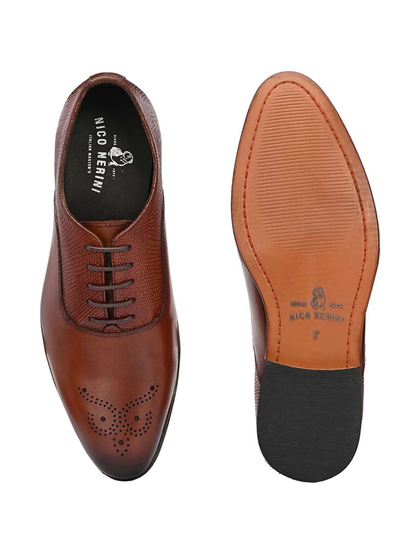 men brown lace-up oxford - 22504992 -  Standard Image - 3