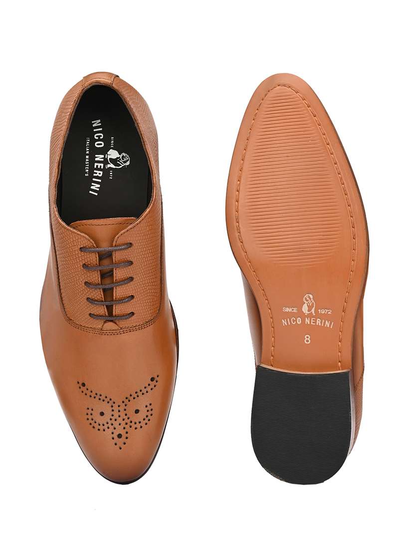 men tan lace-up oxford - 22504993 -  Standard Image - 3
