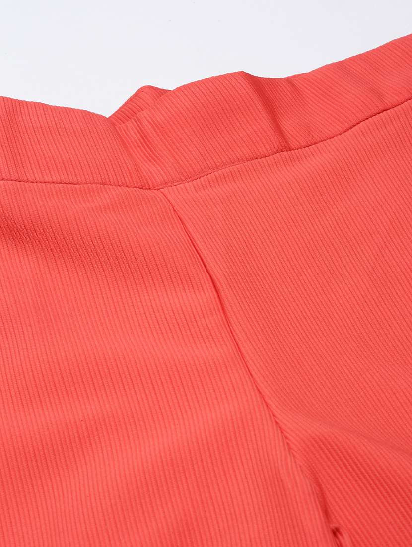 women self design mid rise straight fit trouser - 22505057 -  Standard Image - 5