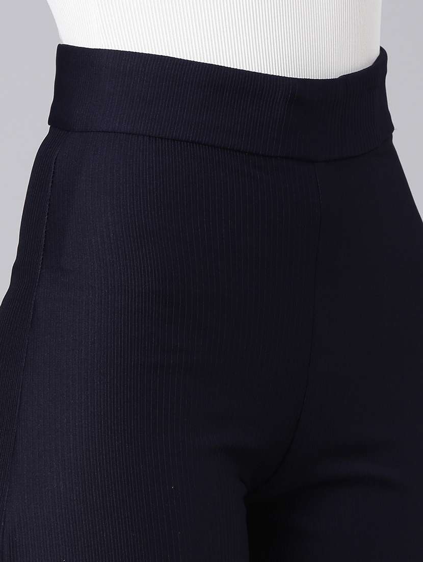 Women Striped High Rise Straight Fit Trouser - 22505058 -  Standard Image - 3