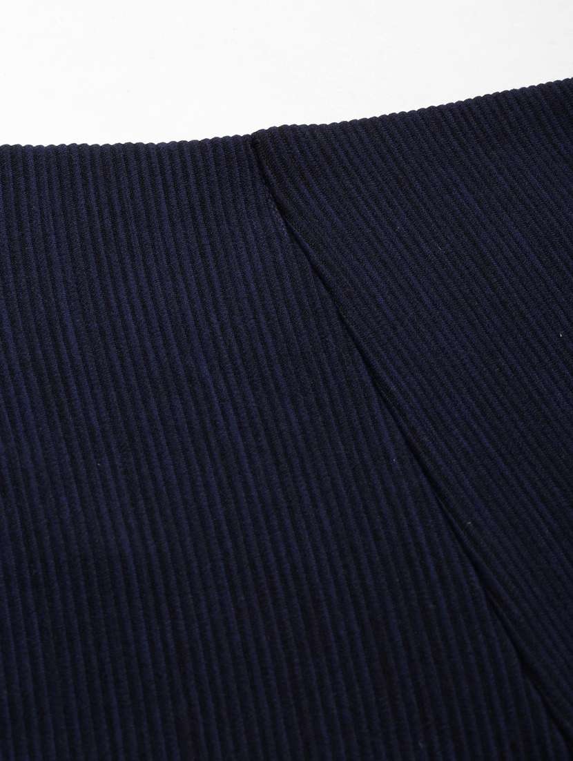women solid high rise straight fit trouser - 22505069 -  Standard Image - 5