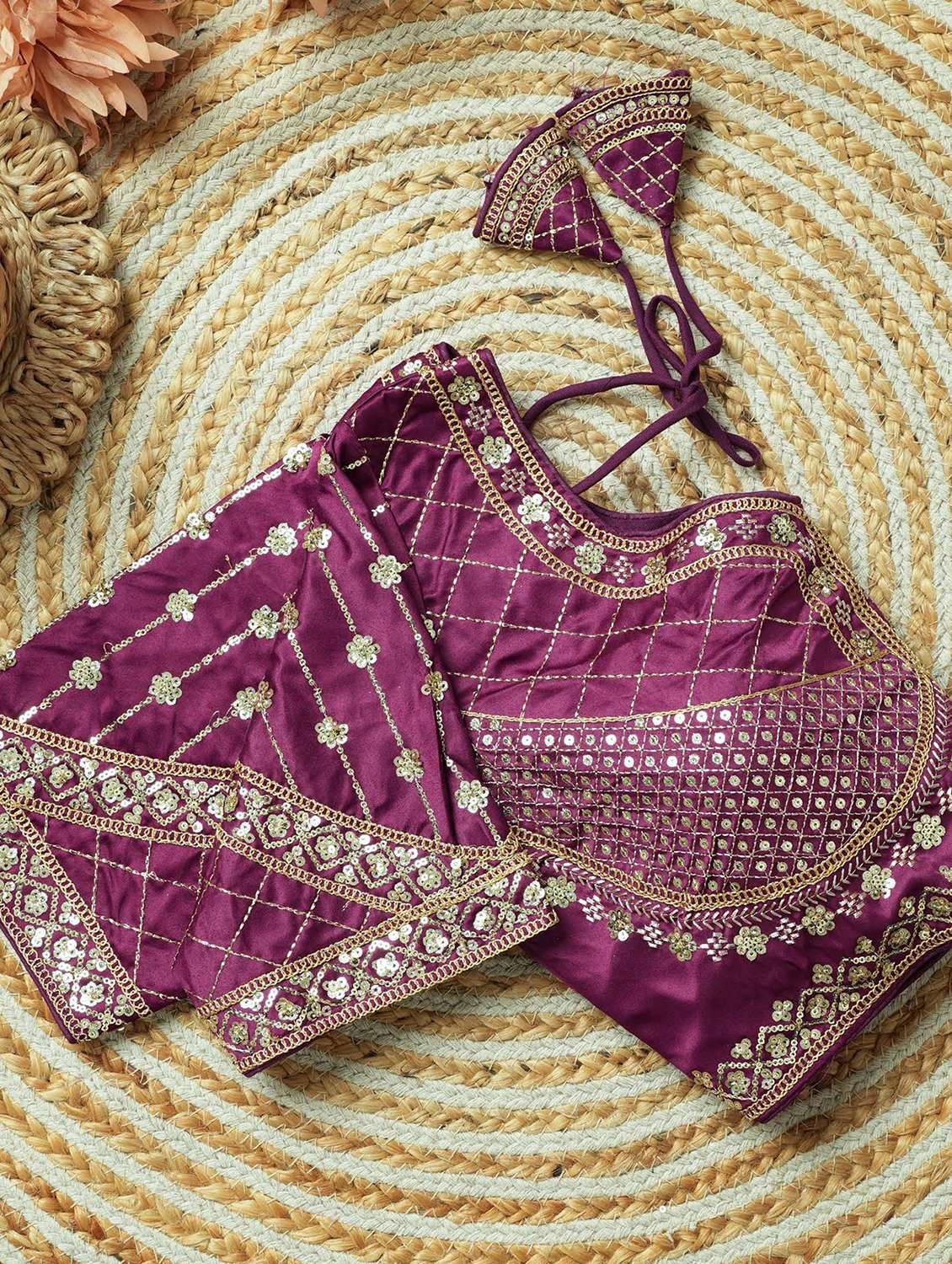 women embroidered short sleeve stitched blouse - 22505092 -  Standard Image - 3