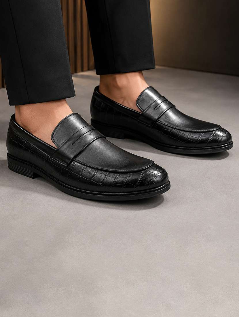 men black slip on loafer - 22505118 -  Standard Image - 5