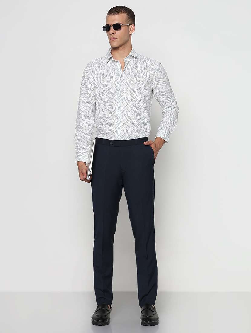 Men Printed Long Sleeve Slim Fit Formal Shirt - 22505159 -  Standard Image - 5