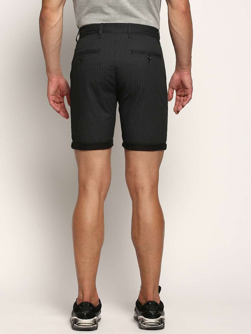 Men Striped Mid Rise Slim Fit Shorts - 22505174 -  Standard Image - 3