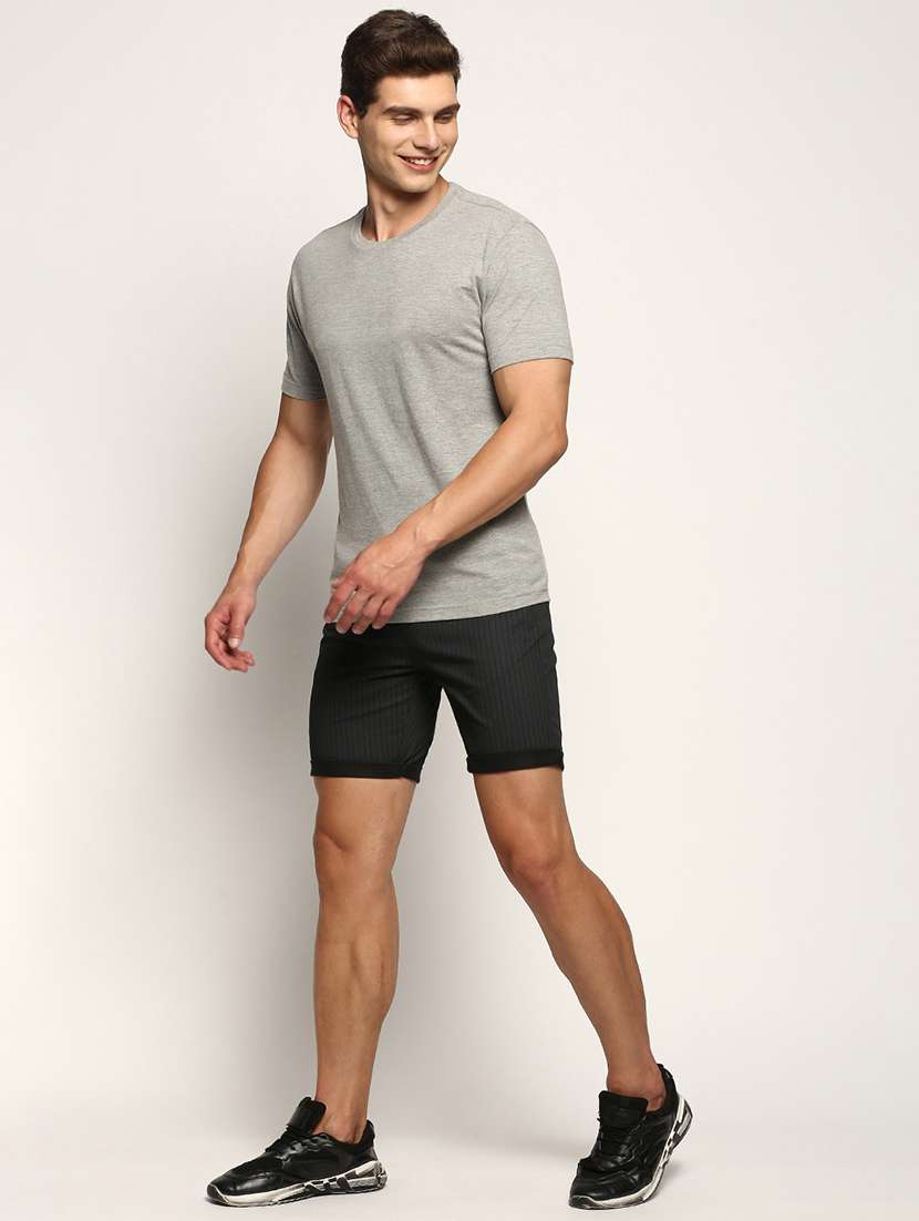 Men Striped Mid Rise Slim Fit Shorts - 22505174 -  Standard Image - 5