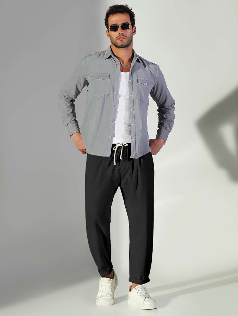Men Solid Low Rise Relaxed Fit Track Pant - 22505181 -  Standard Image - 5