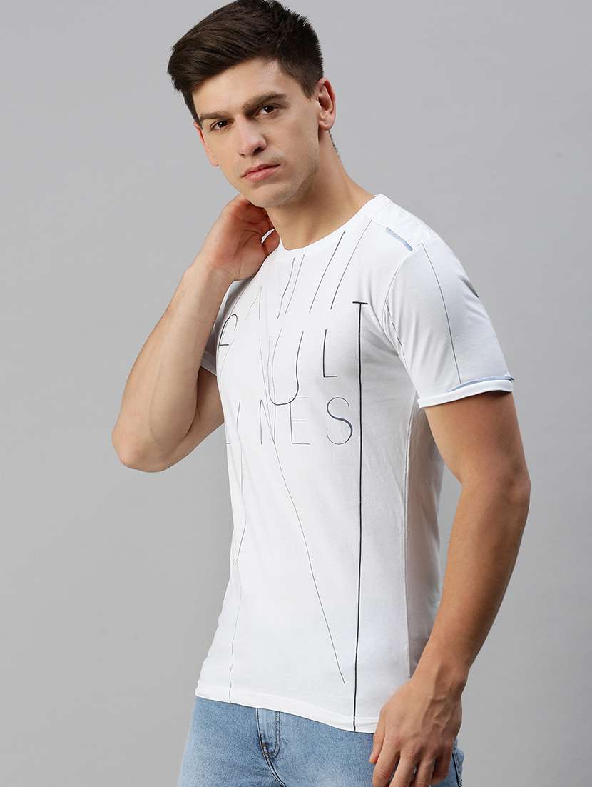 men printed short sleeve slim fit t-shirt - 22505188 -  Standard Image - 3